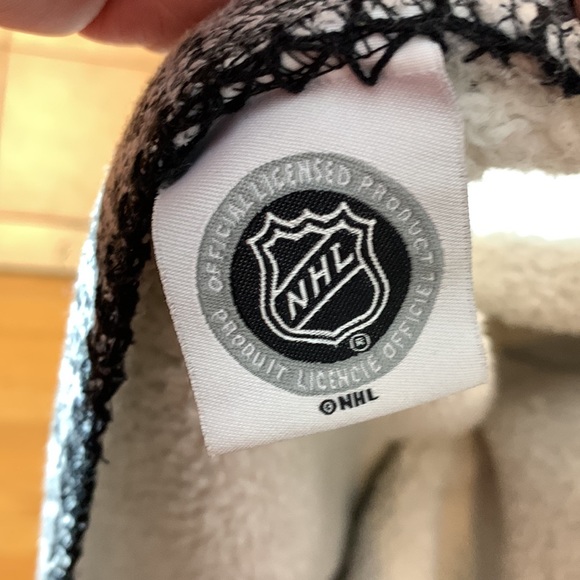 NHL Square Grey Plush Super Soft Blanket, 57" x 57" - Picture 2 of 3